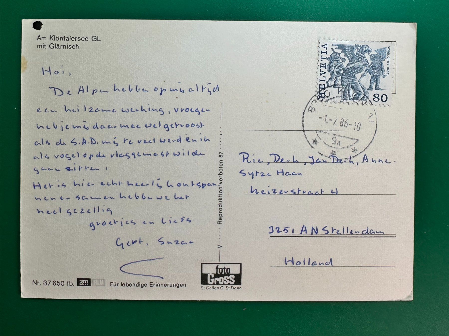 Cartes postales: Am Klöntalersee - Oldtimer-Bus – D'occasion à Steg VS par danwer74 1