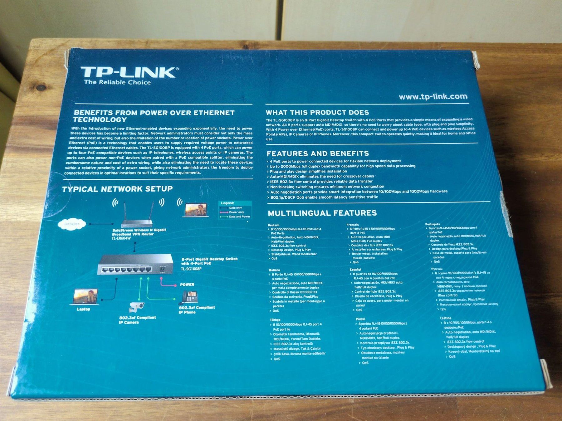 TP-Link Hub & Switch: TP-LINK TL-SG1008P 8-Port Gigabit Switch – Nuovo (secondo la descrizione) da Langenthal venduto da YElektra 3
