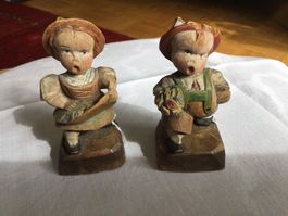Antike Brienzer Figuren aus Holz „Hänsel und Gretel“