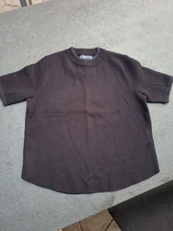 Zara Knit Oberteil, Kurzarm, Schwarz, Gr. M - Top Zustand