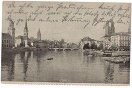 Zürich, Werbekarte Bauer's Hotel Garni, gelaufen 1911