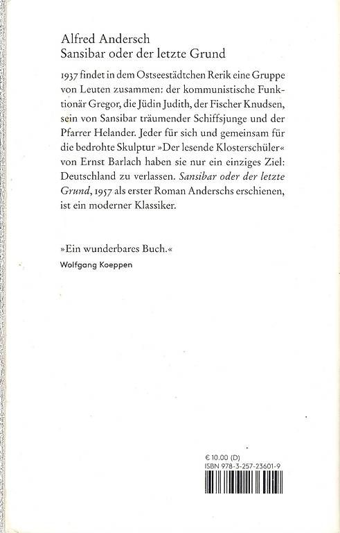 Bücher: Alfred Andersch: Sansibar oder der letzte Grund – Gebraucht aus Zürich von Scherzando 1
