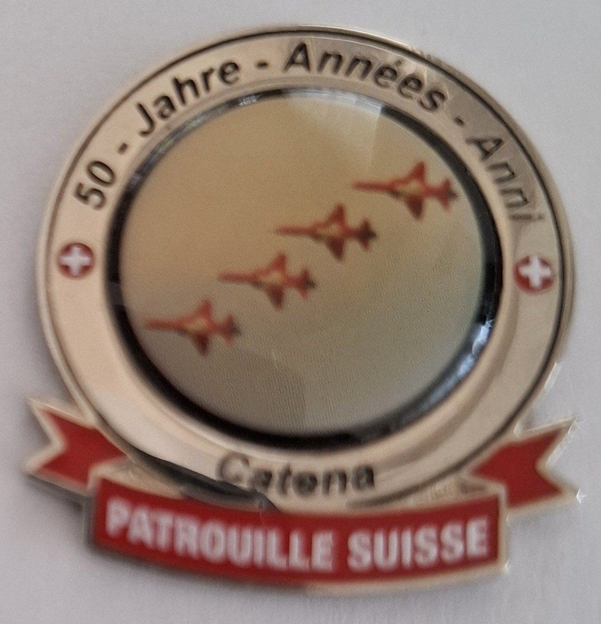 Schweizer Armee Placchette & Badge: Patrouille Suisse Caterna – Usato da Hinterkappelen venduto da Schampus