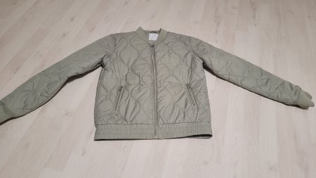 Lindex Übergangsjacke Steppjacke Khaki Gr. 164 Top!