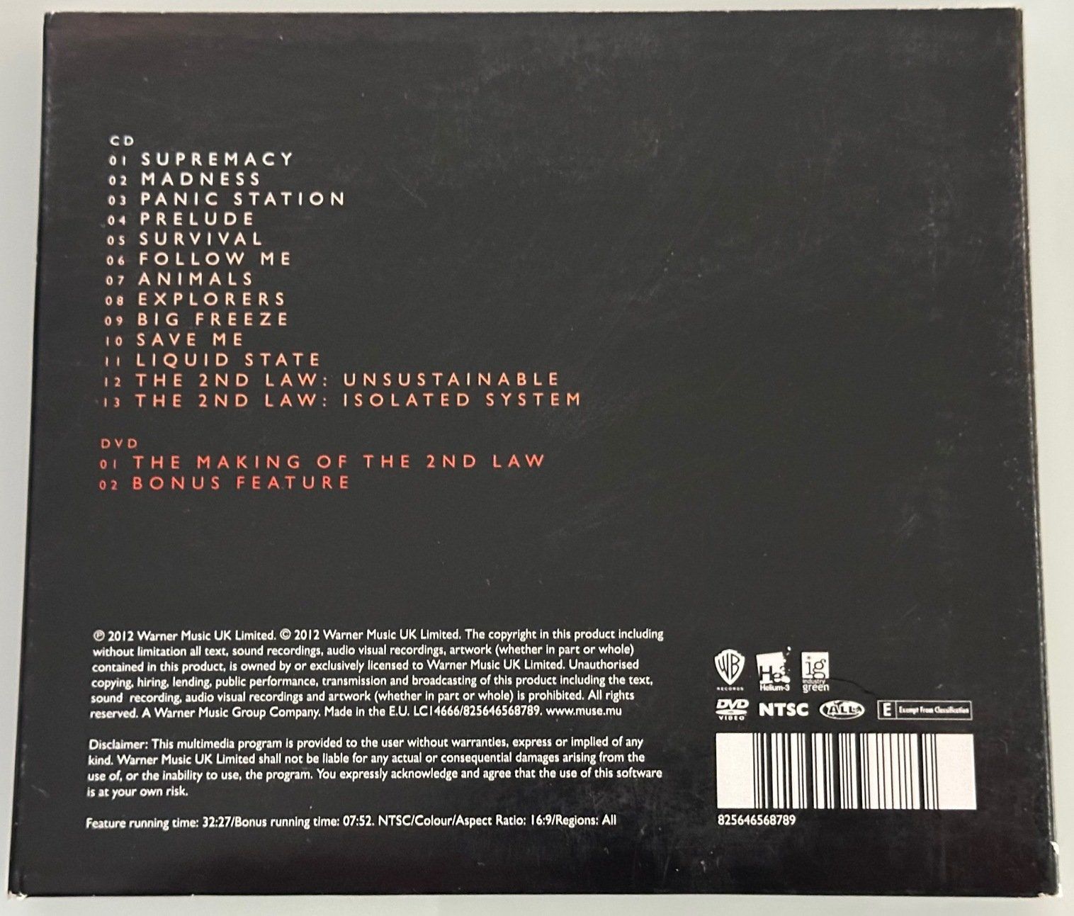 CD: Muse - The 2nd Law CD/DVD Special Edition – Usato da Geuensee venduto da dmi_hdp9 2