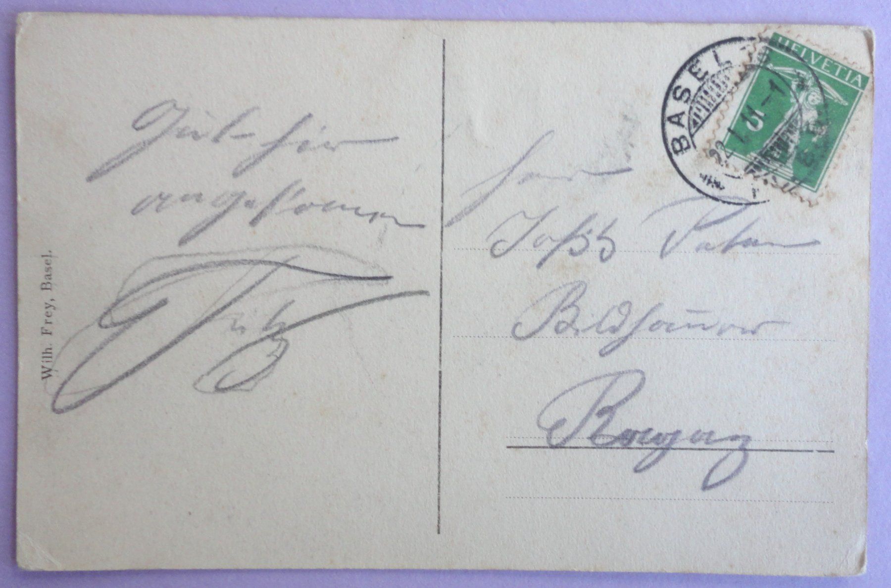 Cartoline postali: Basel - Taufstein im Münster – Difettoso da Fétigny venduto da Billy2miny 1