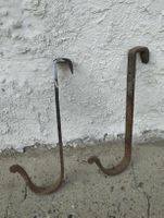 Haken antik, 2 antike Schmiedeeisen Haken