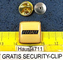 FIAT AUTO LOGO GLASIERT 15x15mm KLEIN MIT SECURITY-CLIP