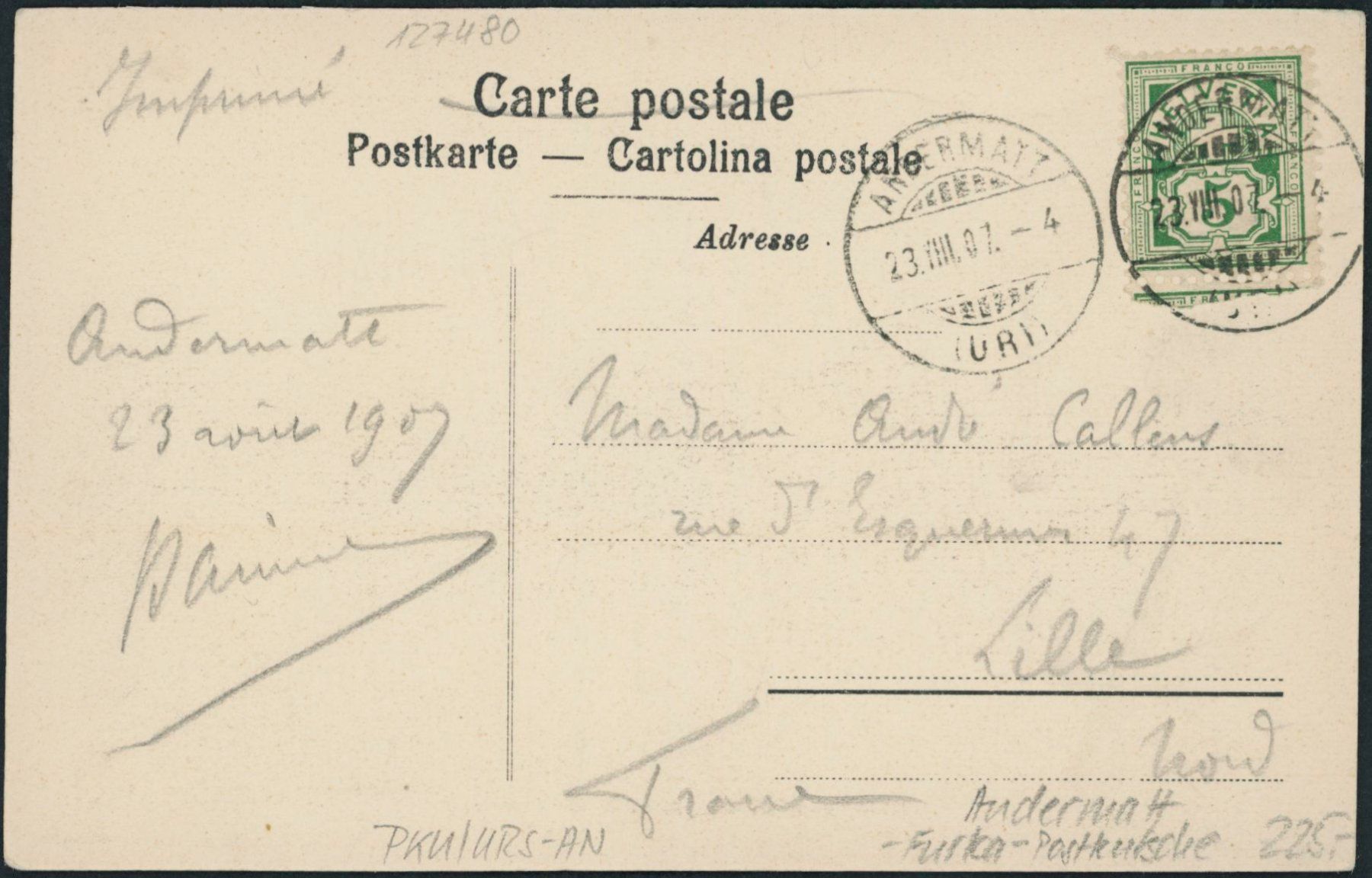 Cartoline postali: URS Andermatt - Furka Postkutsche – Usato da Schindellegi venduto da leecollect 1