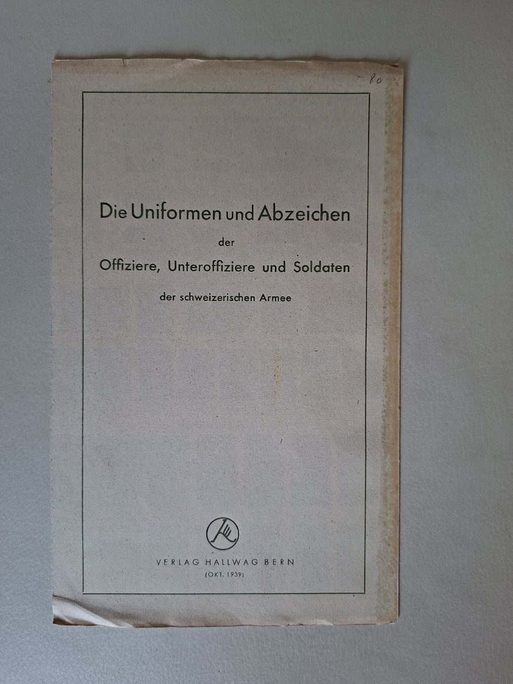 Libri: Antikes Schweizer Armee Militär Buch von 1936  – Usato da Schwanden Sigrisw venduto da cadieux71 1
