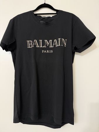 Balmain Paris T-Shirt Schwarz Grösse M Herren Top Baumwolle