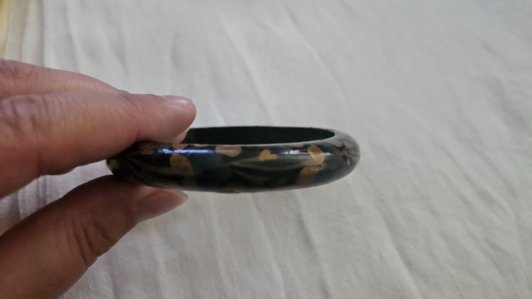 Bracelets: Bracciale rigido in legno fiorato – D'occasion à Melano par H-Sara 1