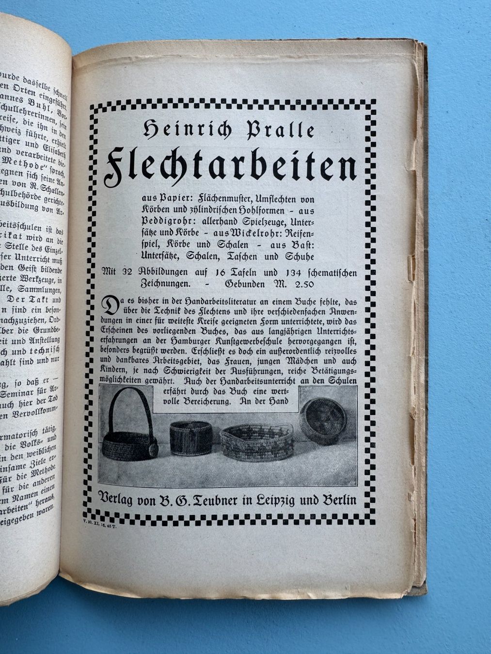 Libri: E. ALTMANN - Methodik Nadelarbeitsunterricht - Berlin 1917 – Usato da Basel venduto da Kornblumen 5