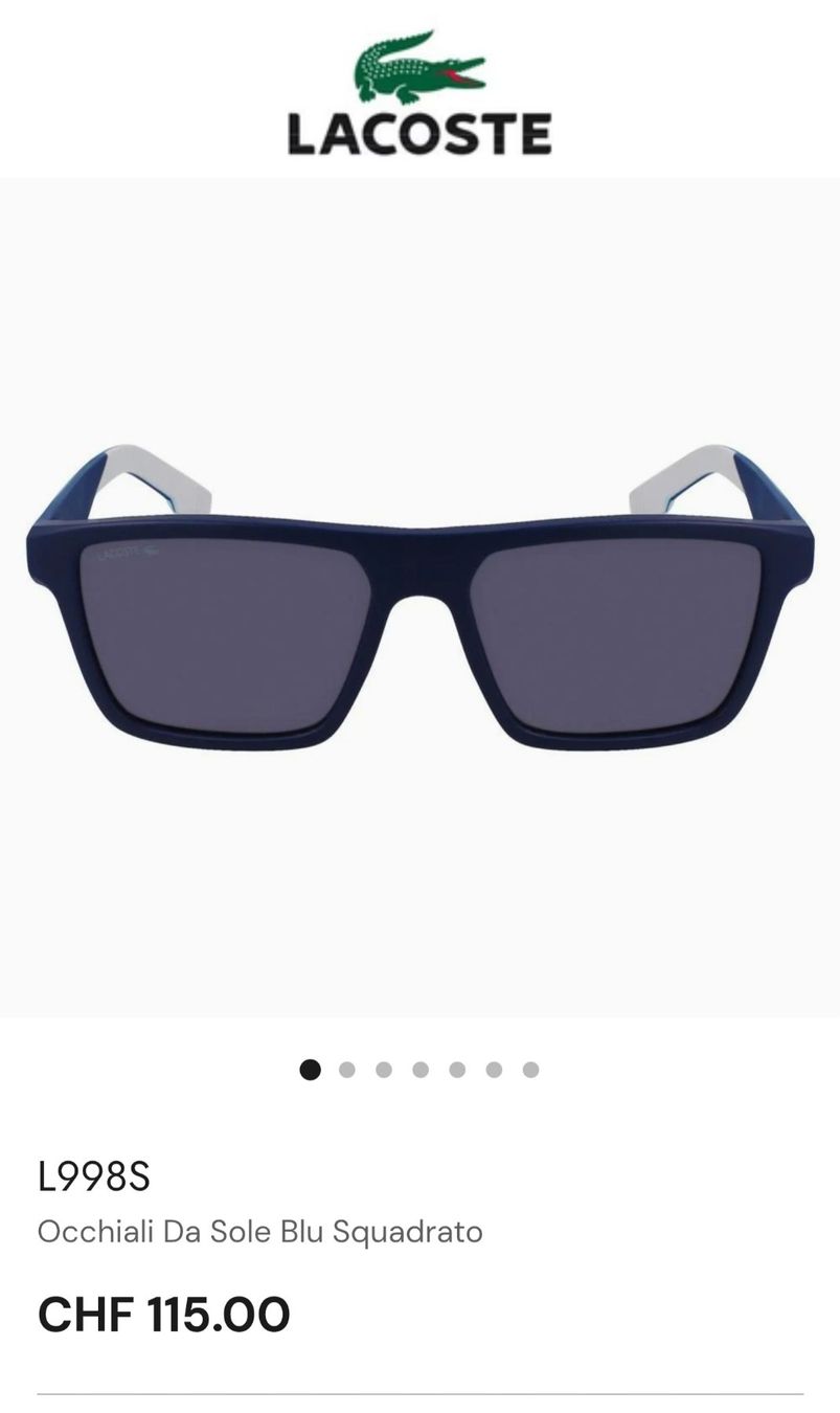 Lacoste Brillen & Gläser: Lacoste Sonnenbrille Original + Putztuch. – Gebraucht aus Zürich von Leica.C89