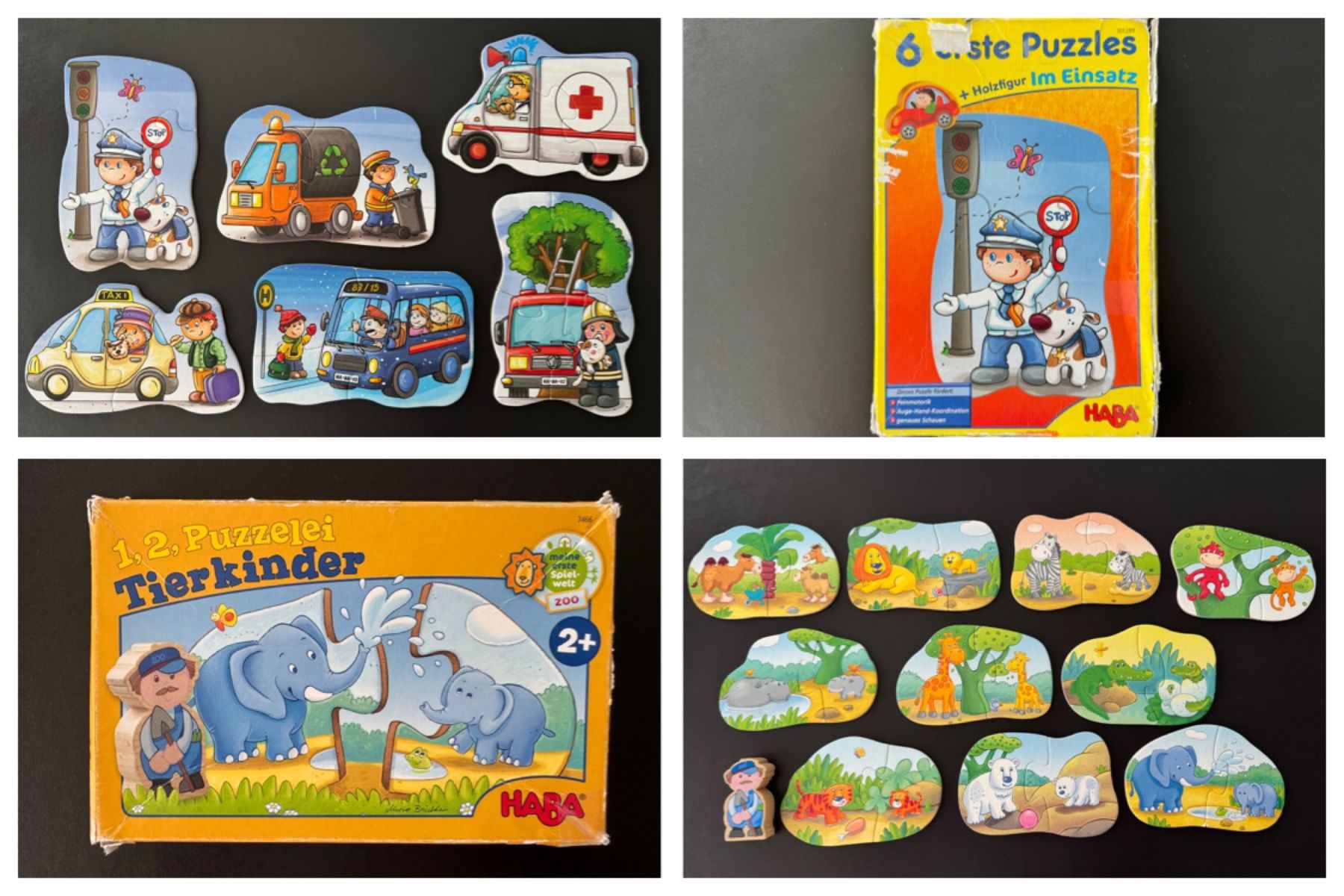Haba Puzzle: 2 x HABA Puzzle - Tierkinder & Polizei – Usato da Zollikon venduto da Krenapf