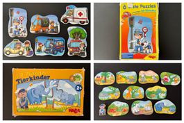 2 x HABA Puzzle - Tierkinder & Polizei
