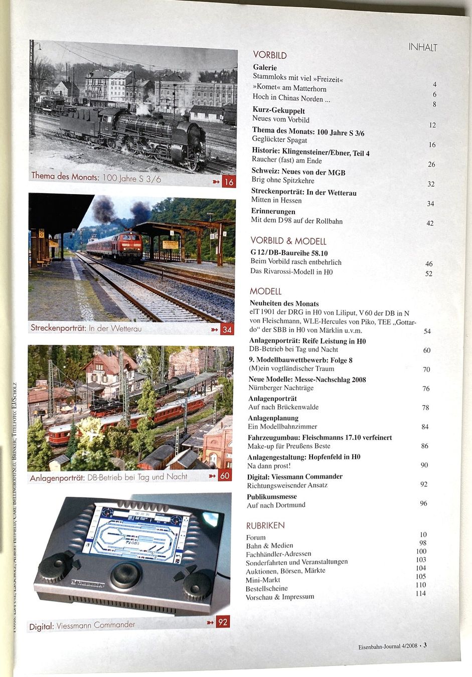 Riviste & Magazine: Eisenbahn Journal - 5 Hefte 2008 - Modellbahn-Ausgabe – Nuovo (secondo la descrizione) da Hünenberg venduto da Ecila 4