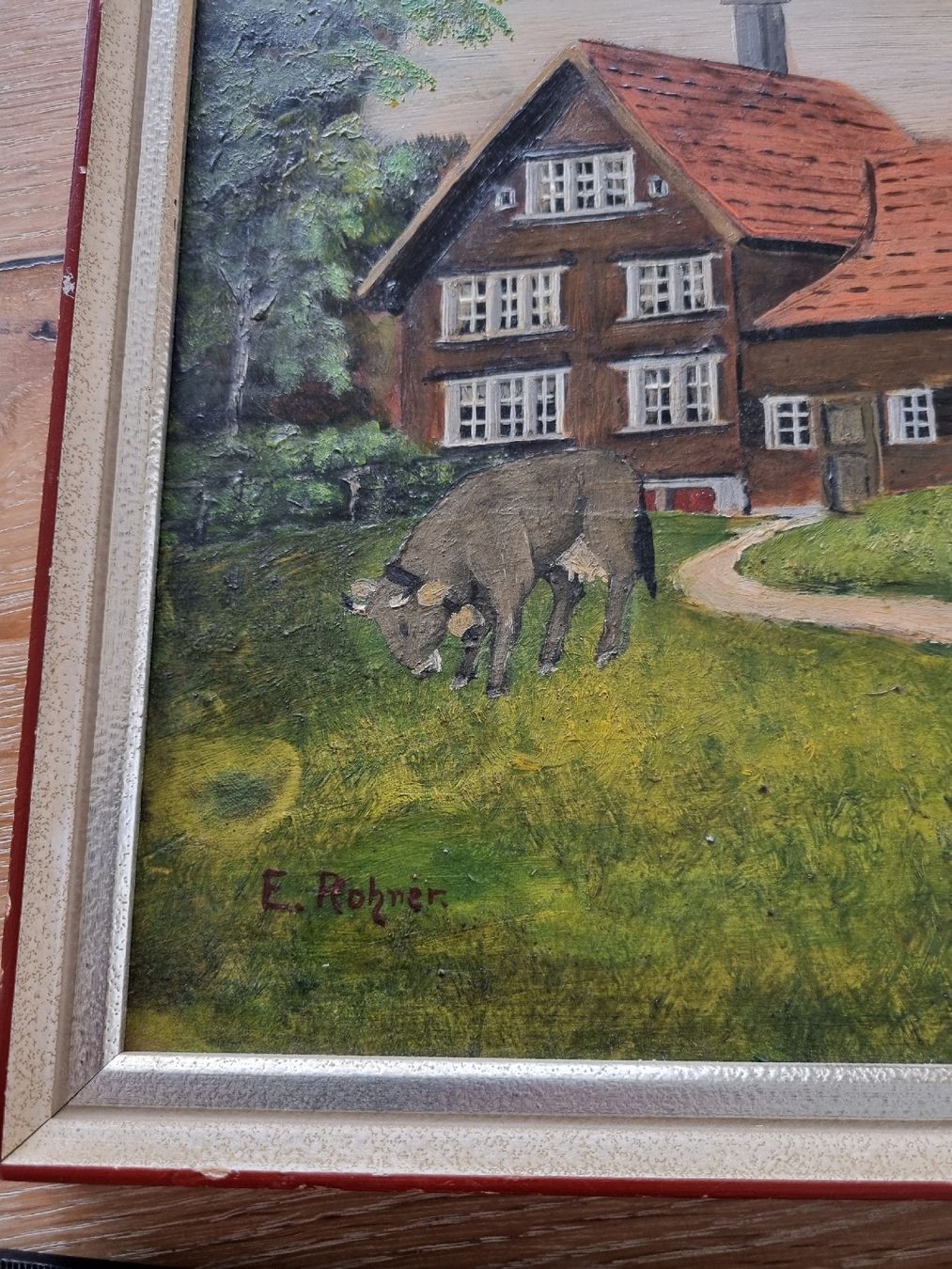 Dipinti: Appenzellerbild Öl auf Holz von E. Rohner – Usato da Abtwil SG venduto da danikari 3