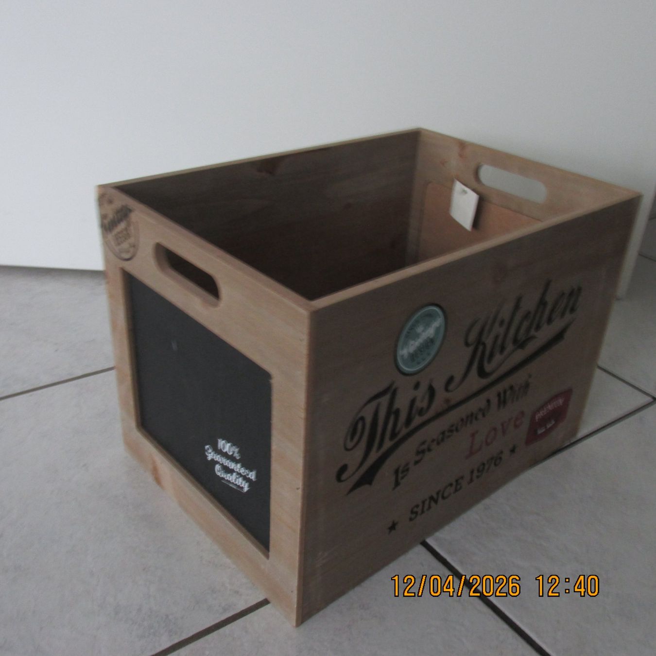 Transportkisten: Holzkiste Vintage Look mit Tafelfront – Gebraucht aus Galgenen von Forflowers 2