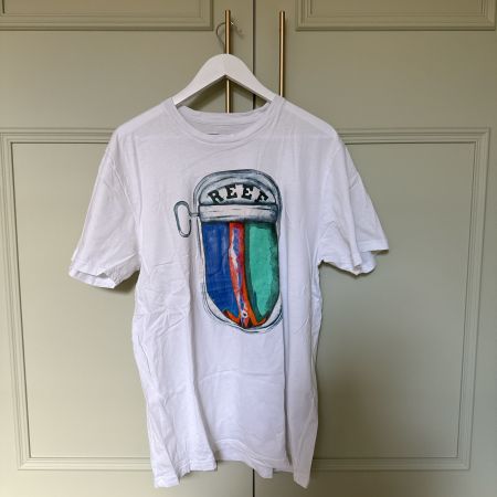REEF Tshirt surf, weiss mit Print