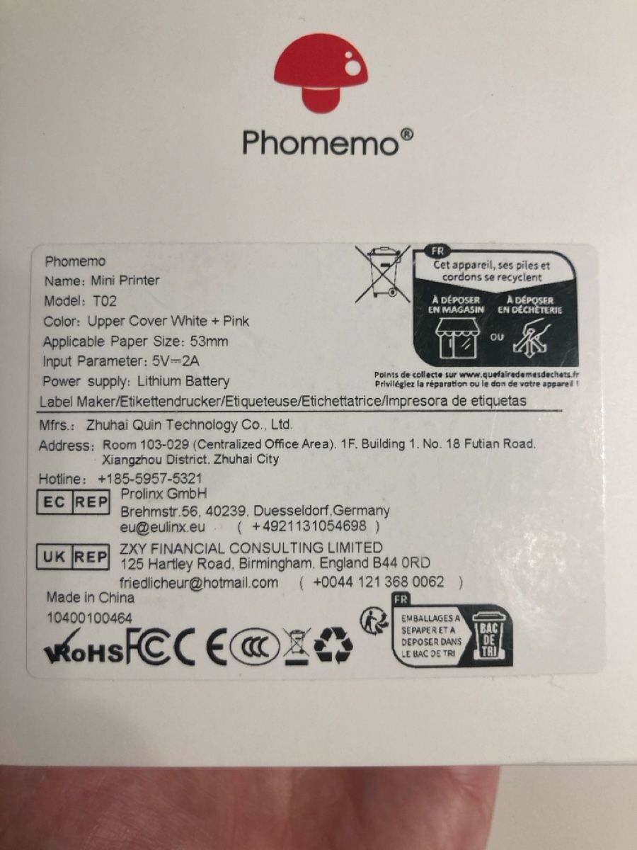 Drucker: Phonemo T02 Mini-Drucker, Belegdrucker – Gebraucht aus Zuerich von mok2nd 5