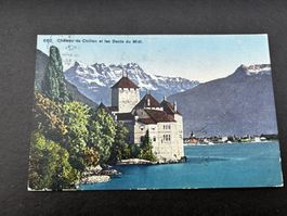 Château de Chillon et les Dents du Midi, alt, 1921