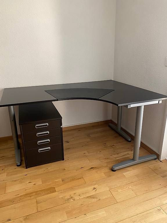 Schreibtische: IKEA GALANT - bureau et caisson brun noir – Gebraucht aus Renens von adenonin