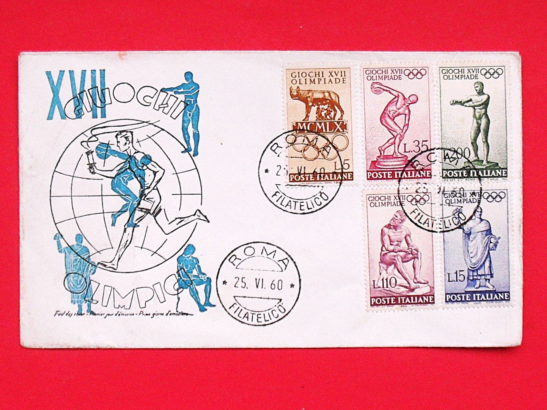 Alle Briefmarken: Olympia Rom 1960 Ersttagsbrief / FDC !!! – Gebraucht aus zuerich von Ocean99