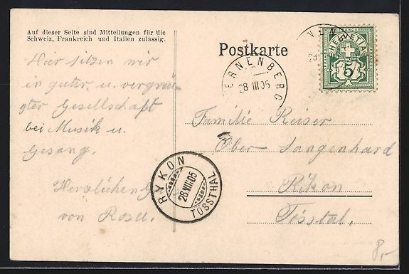 Cartoline postali: AK Sternenberg, Gesamtansicht, 1905 – Usato da Berlin venduto da bartko-reher 1