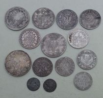 Lot ++ 14 alte Silber-Münzen ab 1750