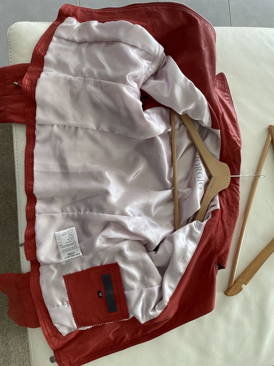 Jacken: Veste cuir Giorgio orange – Gebraucht aus Montagny-la-Ville von Sissi-Sissi 4