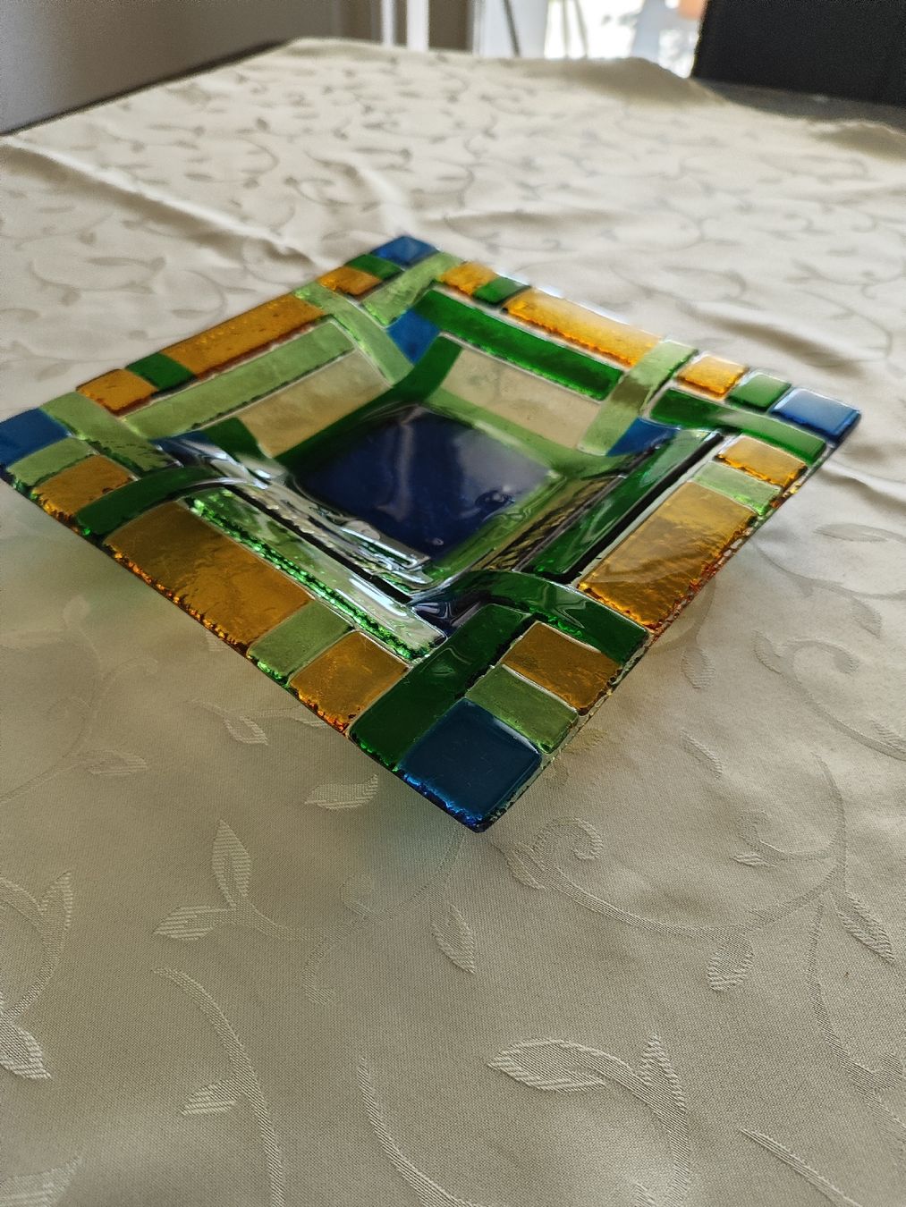 Bicchieri: Glasschale grün-gelb-blau – Usato da Madiswil venduto da marmotte63 1