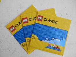 LEGO 11025 blaue Bauplatten 3 Stück NEU