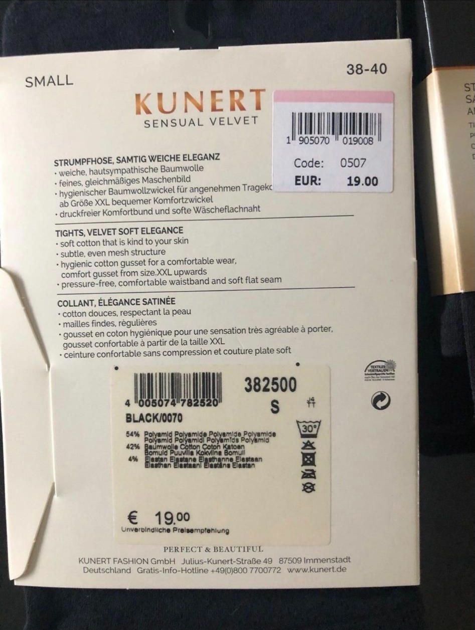 Kunert Calze & Collant: Strumpfhose KUNERT mit Baumwolle/ 29.- – Nuovo e nell'imballaggio originale da Zumikon venduto da DamenFashionShop 2