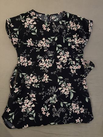 black women's t-shirt with flowers