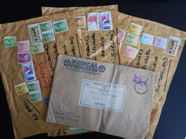 Asien einige Briefe Vorderseiten mit Marken