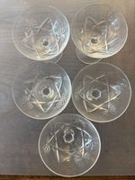 Set of 5 Vintage Crystal Dessert/Champagne Glasses