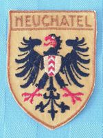 Vintage Badge Wappen NEUCHATEL ST. GALLER STICKEREI