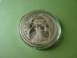 USA 1933, Gaudens Gold Eagle, vergoldet PP 70 mm