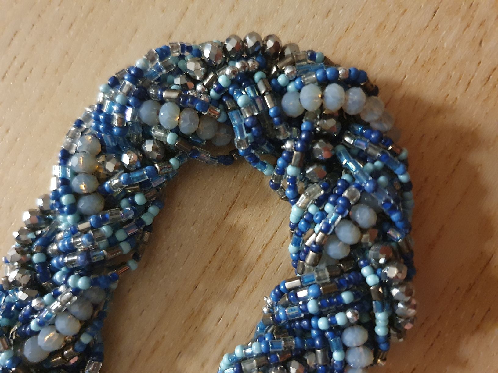 Catenine: Blaue Glasperlenkette, Sommerkette, elegant – Usato da Thun venduto da Reb80 1
