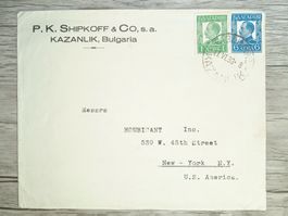 TR80 Enveloppe + Timbre Bulgarie 1933