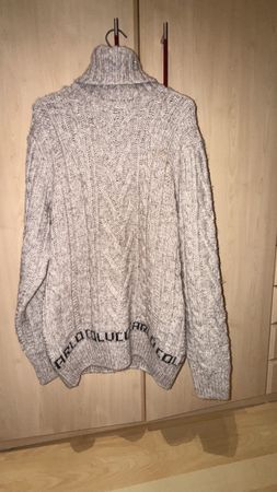 Carlo Colucci Rollkragenpullover grau Grösse S neuwertig