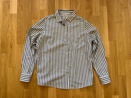 MIAKI - Baumwoll-Hemd/Bluse blau-gestreift, Grösse 42