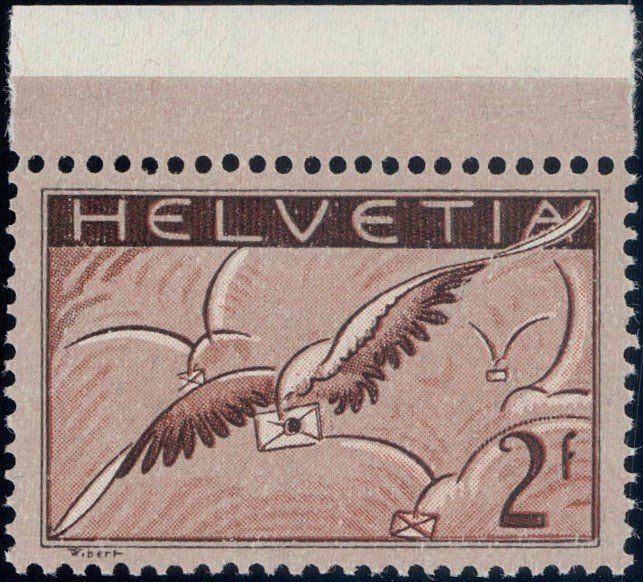 Tutti i francobolli: Flugpost 1930, Nr. F13 postfrisch **, 450.- – Nuovo e nell'imballaggio originale da Horw venduto da pilatusmail