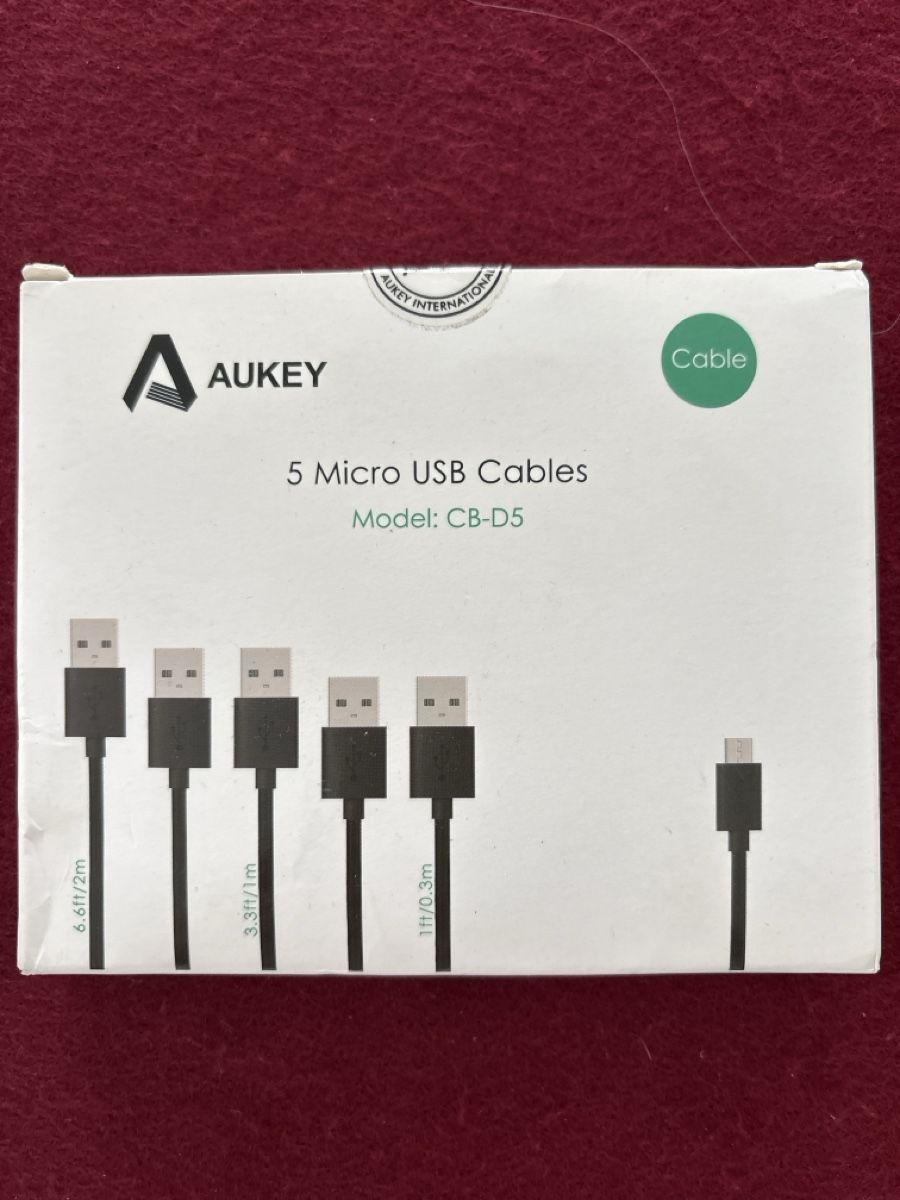 Aukey Cavi: Ladekabel Aukey Micro USB Kabel Set CB-D5 - 5 Stk. nur 4.90 – Usato da Embrach venduto da mays
