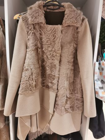 DIEGO IT42/S Lamb Fur Wool & Cashmere Coat