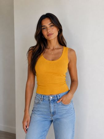 GELBES RIPPEN-TOP XS