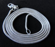 Silber 925 Schlangen Halskette 50 cm / 1,5 mm