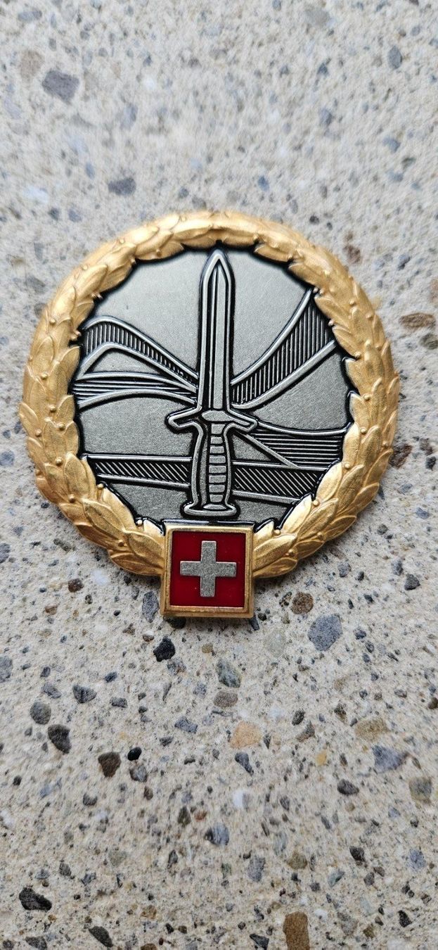 Schweizer Armee Placchette & Badge: *** Beretemblem Gold Offizier Schweizer Armee *** – Nuovo (secondo la descrizione) da Riedholz venduto da fr_sIruP