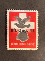 Schweiz 1939 Soldatenmarke BRIEFTAUBENDIENST Bft.Zug.13 pfr.